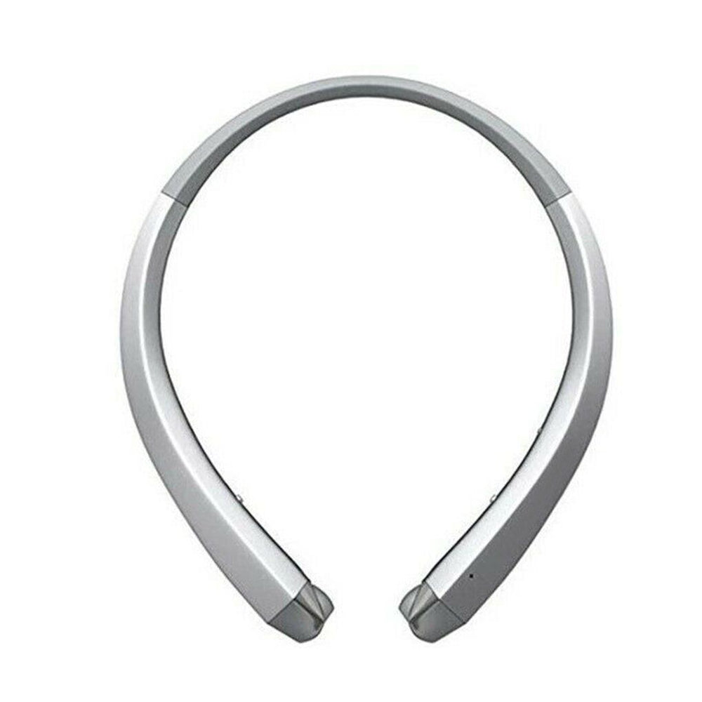 Tone Infinum Hbs-910Neckband Bluetooth Headset, Bluetooth Headset with Retractable Earbuds for Running/Sports Water-Proof Sweat-Proof Noise Canceling Wireless Earbuds for iPhone LG Android ( Silver )