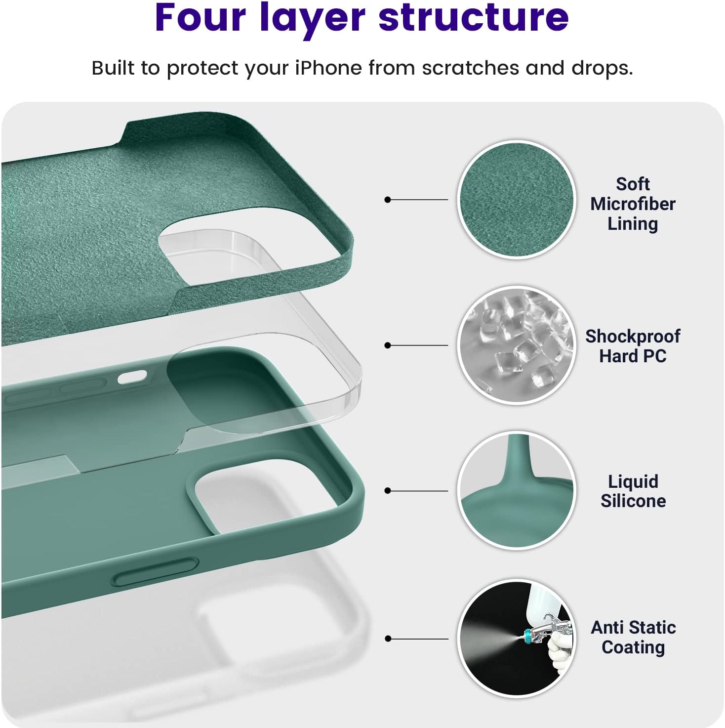 MAVRS Compatible with iPhone 12 Pro Max Case 6.7 inch(2020),[Silky and Soft Touch Series] Premium Soft Liquid Silicone Rubber Full-Body Protective Bumper Case for iPhone 12 Pro Max