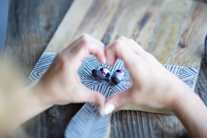 Buds Pro Headphones True Wireless Headsets Bluetooth Earbuds w/ Noise Cancelling, Hi-Fi Sound Earphones, 360 Audio, Comfort Ear Fit, HD Voice, Conversation Mode, IPX7 Water Resistant ( Purple )