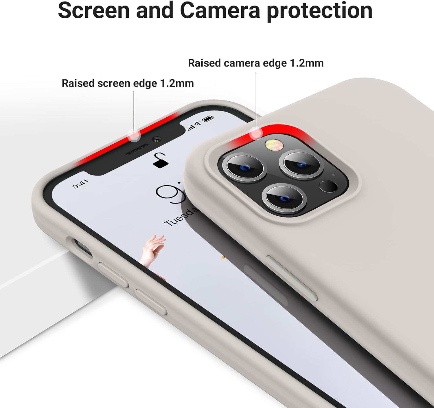 MAVRS Compatible with iPhone 12 Pro Max Case 6.7 inch(2020),[Silky and Soft Touch Series] Premium Soft Liquid Silicone Rubber Full-Body Protective Bumper Case for iPhone 12 Pro Max