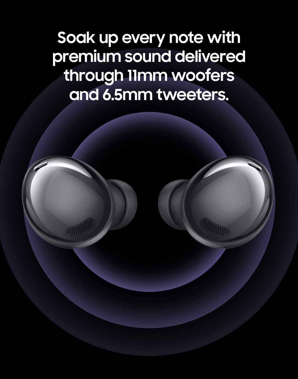 Buds Pro Headphones True Wireless Headsets Bluetooth Earbuds w/ Noise Cancelling, Hi-Fi Sound Earphones, 360 Audio, Comfort Ear Fit, HD Voice, Conversation Mode, IPX7 Water Resistant ( Black )